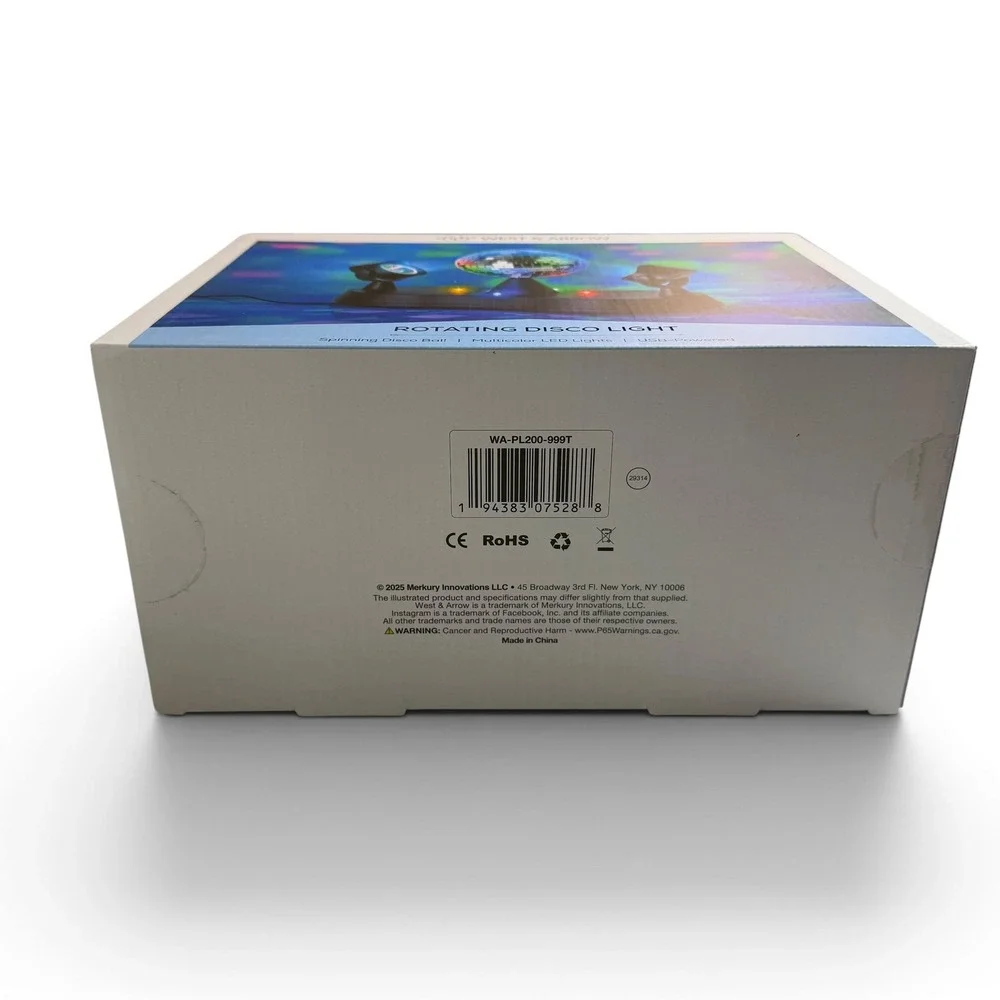 West & Arrow Multicolor Rotating Disco Projection Light USB Powered WA-PL200-999